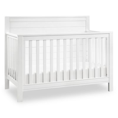 rustic white baby crib