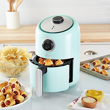 Dash&reg; 2 qt. Compact Air Fryer in Aqua. View a larger version of this product image.