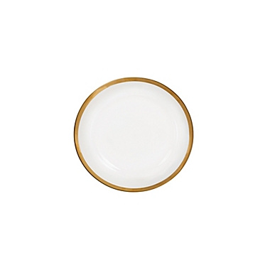 Nevaeh White&reg; by Fitz and Floyd&reg; Grand Rim Wide Band Gold Appetizer Plate. View a larger version of this product image.