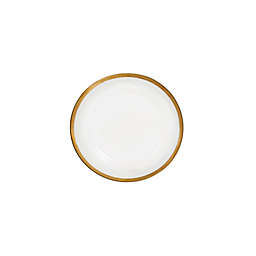 Nevaeh White&reg; by Fitz and Floyd&reg; Grand Rim Wide Band Gold Appetizer Plate