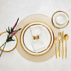 Alternate image 1 for Nevaeh White&reg; by Fitz and Floyd&reg; Grand Rim Wide Band Gold Appetizer Plate