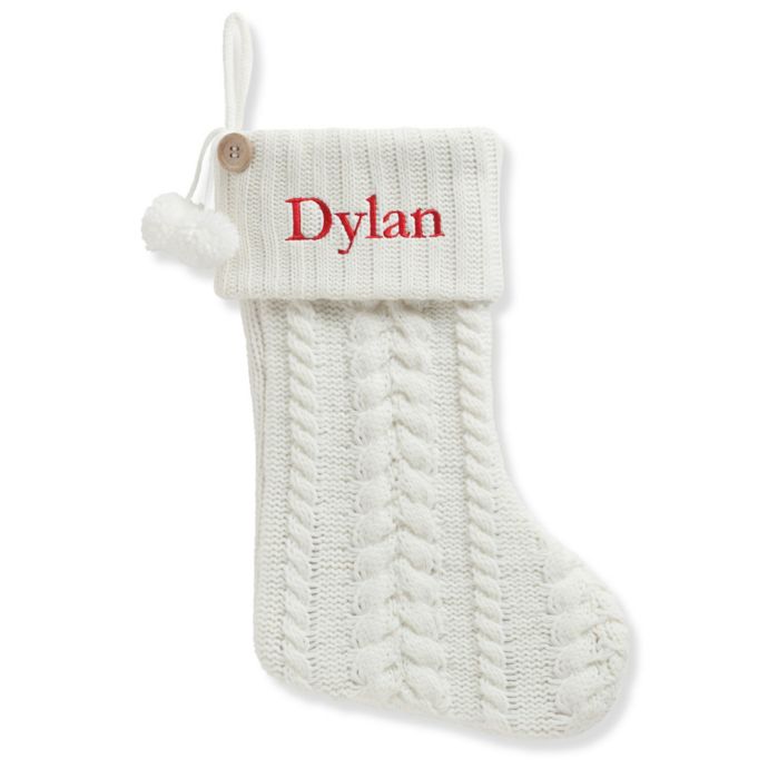 Personalized Planet Cable Knit Stocking