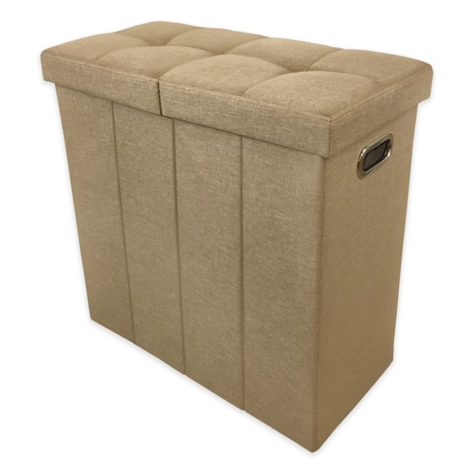 Ginsey Foldable Tufted Hamper Seat Bed Bath Beyond