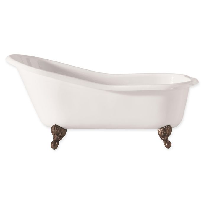 Cheviot Slipper 54Inch Roll Rim Cast Iron Bathtub with Iron Clawfoot