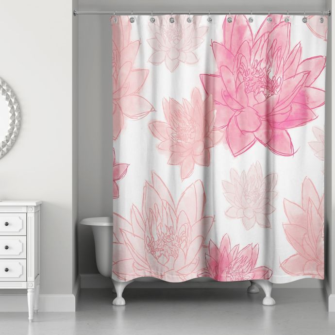 Bath New Hookless Waffle Shower Curtain With Fabric Liner Blush