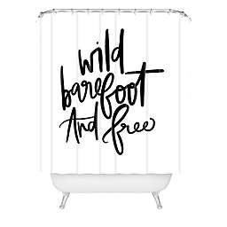 Deny Designs Chelcey Tate "Wild Barefoot and Free" Standard Shower Curtain in Black
