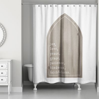 shower curtains with words on them