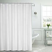 Dainty Home Waffle Textured Shower Curtain in White