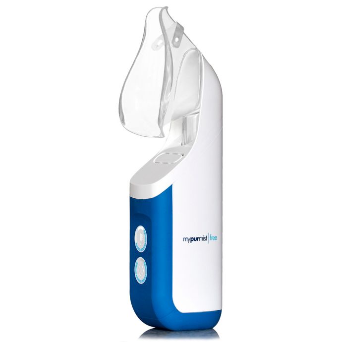 Mypurmist® Free Cordless Ultrapure Steam Inhaler™ in White/Blue Bed Bath and Beyond Canada