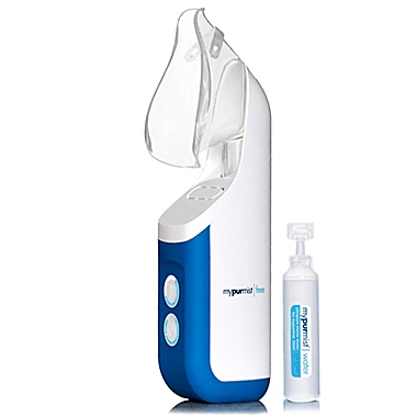 Mypurmist&reg; Free Cordless Ultrapure Steam Inhaler&trade; in White/Blue. View a larger version of this product image.