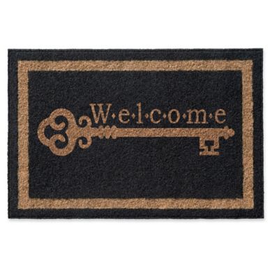 Infinity Vintage Key 2 Foot X 3 Foot Door Mat In Black Accuweather Shop