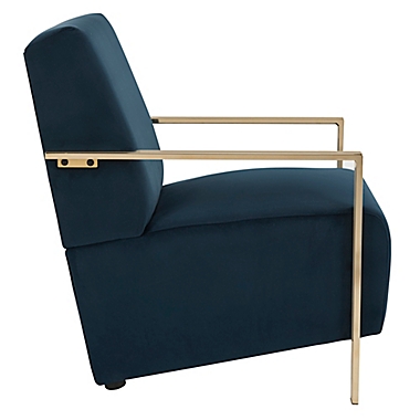 Safavieh Orna Accent Chair in Navy. View a larger version of this product image.