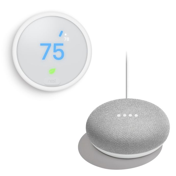 Google Nest Learning Thermostat E With Bonus Google Home Mini In