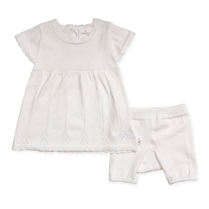 Cuddl Duds® 2-Piece Pointelle Knit Dress and Short Set | Bed Bath & Beyond