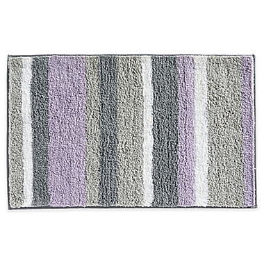 InterDesign&reg; Microfiber Stripz Bath Rug Collection. View a larger version of this product image.