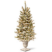 National Tree Company&reg; 4-Foot Pre-Lit Snowy Sheffield Spruce Artificial Christmas Tree