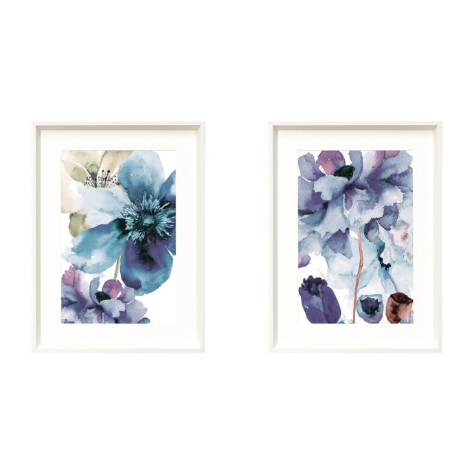 Blooming Sky 18-Inch Square Framed Wall Art (Set of 2) | Bed Bath and ...