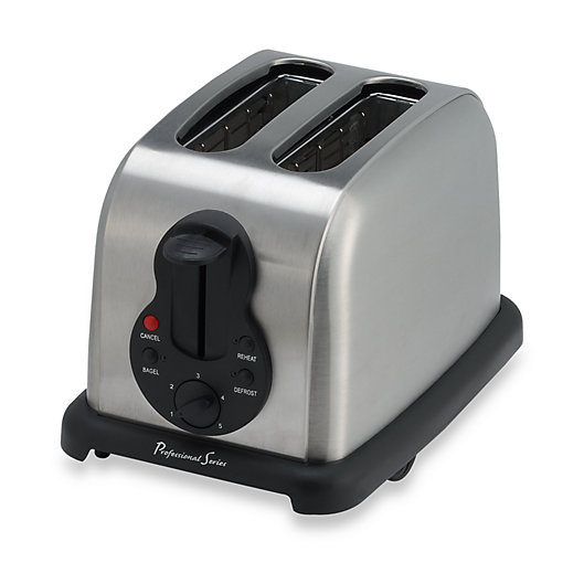 Alternate image 1 for Professional Series Stainless-Steel 2-Slice Toaster