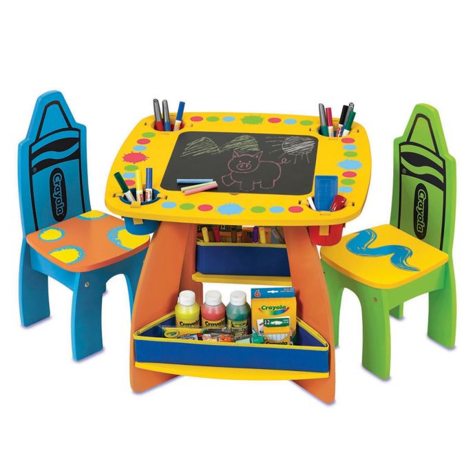 Crayola Grow N Up Wooden Table And Chair Set Bed Bath Beyond