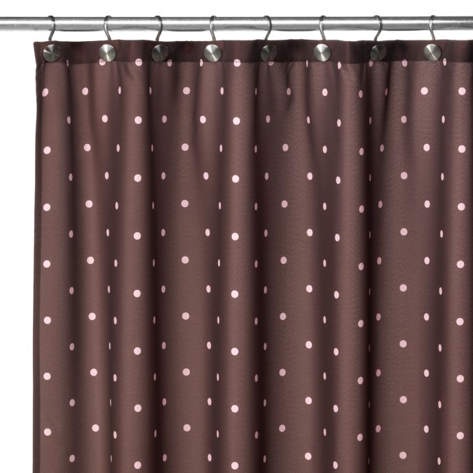 Watershed Single Solution 2 In 1 Polka Dot Fabric Shower Curtain