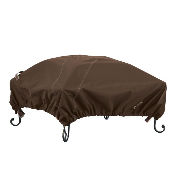 Classic Accessories Madrona Rainproof Small Square Fire Pit Cover In Dark Cocoa Bed Bath Beyond