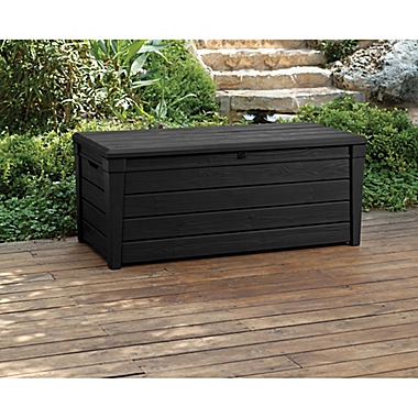 Keter Brightwood 120-Gallon Deck Box in Grey. View a larger version of this product image.