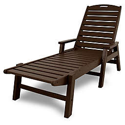 POLYWOOD® Nautical Chaise with Arms in Mahogany