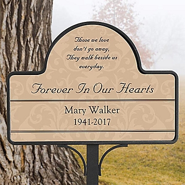 Forever In Our Hearts Memorial Garden Sign. View a larger version of this product image.