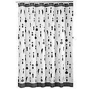 iDesign&reg; SophistiCat Shower Curtain in Black/White