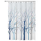 Alternate image 0 for iDesign&reg; Forest Fabric Shower Curtain in Blue/Grey