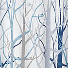Alternate image 1 for iDesign&reg; Forest Fabric Shower Curtain in Blue/Grey