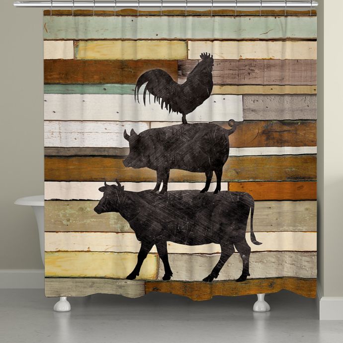 Laural Home Farmhouse Animals Shower Curtain Bed Bath & Beyond