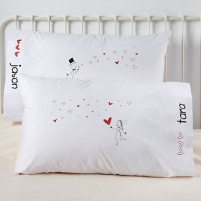 Blown Away by Love Wedding Pillowcases (Set of 2)