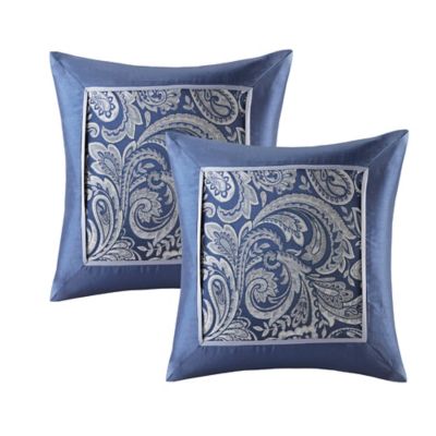 pillow navy madison park 20x20 aubrey square jacquard pillows throw silk whitman pair mp30 seafoam mansfield quilted bed