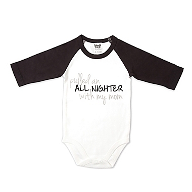 Sidewalk Talk by Pavilion Size 12-24M &quot;All Nighter&quot; Bodysuit in Black/White. View a larger version of this product image.