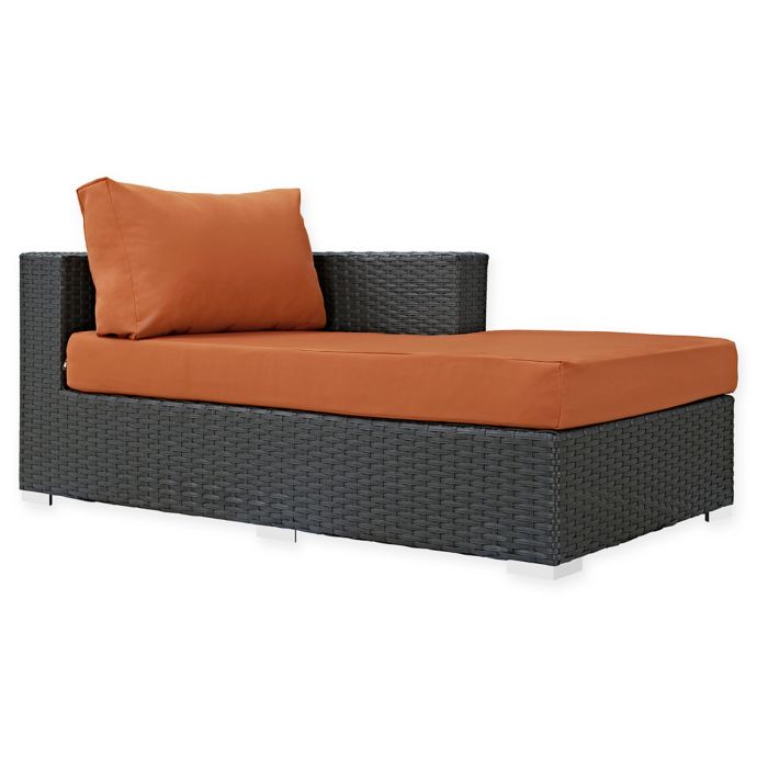 Modway Sojourn Outdoor Right Arm Facing Chaise Lounge in ...
