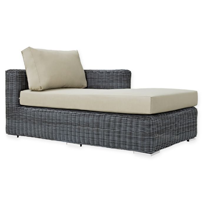 Modway Summon Outdoor Right Arm Facing Chaise Lounge in ...