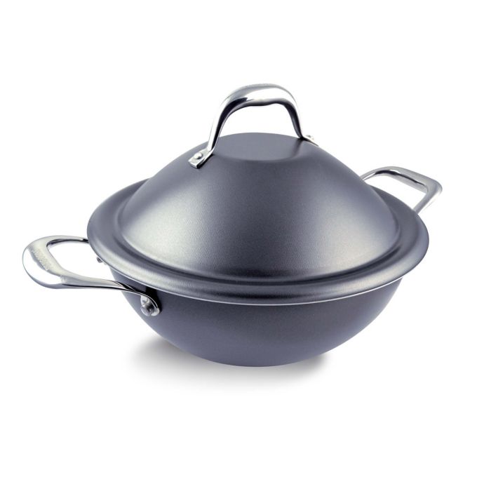 PENSOFAL® Nonstick 4Piece Wok Set in Stone Grey Bed Bath & Beyond