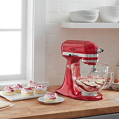 KitchenAid&reg; Artisan&reg; Design Series 5 qt. Stand Mixer with Glass Bowl in Candy Apple. View a larger version of this product image.