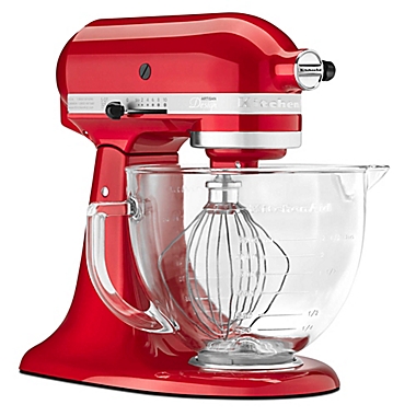 KitchenAid&reg; Artisan&reg; Design Series 5 qt. Stand Mixer with Glass Bowl in Candy Apple. View a larger version of this product image.