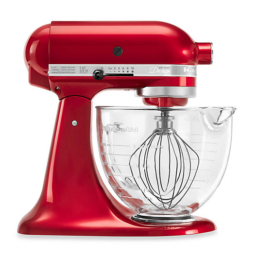 Alternate image 1 for KitchenAid® 5 qt. Artisan® Design Series Stand Mixer with Glass Bowl