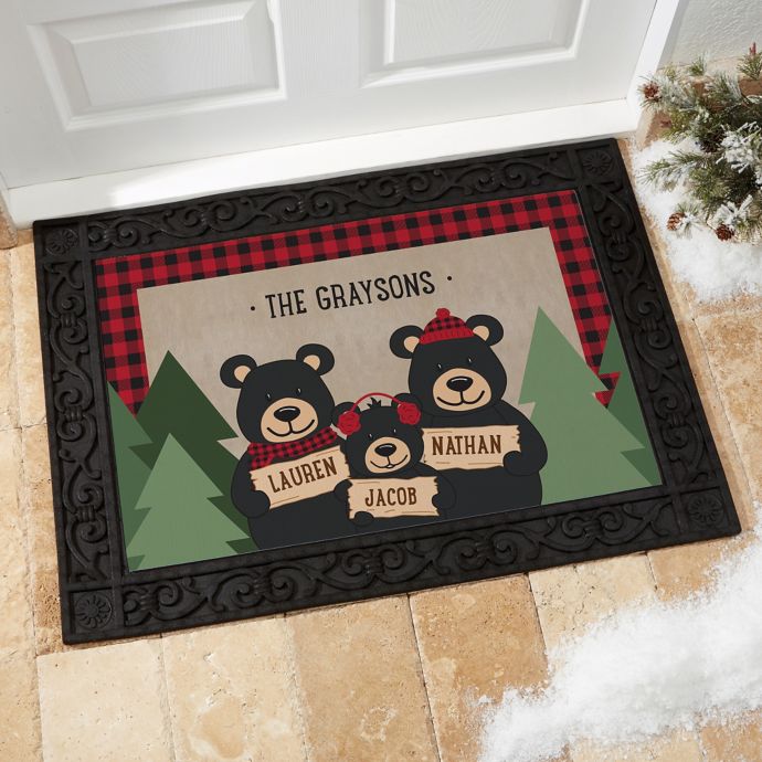 Holiday Bear Family Multicolor Door Mat Bed Bath and Beyond Canada