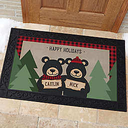 Holiday Bear Family 20-Inch x 35-Inch Multicolor Door Mat