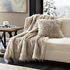 Alternate image 1 for Madison Park Edina Long Faux Fur Throw Blanket in Natural