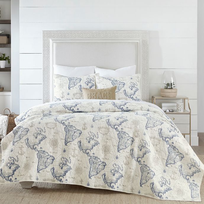 Coastal Living Coastal Map Quilt Set Bed Bath Beyond