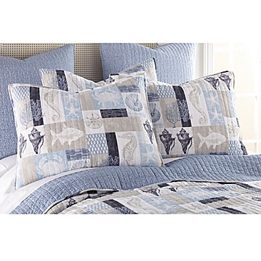 Levtex Home Cerralvo Standard Pillow Sham in Blue/Taupe. View a larger version of this product image.
