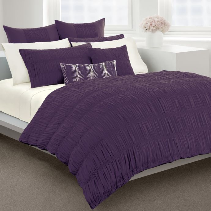 Dkny Willow Plum Duvet Cover 100 Cotton Bed Bath Beyond