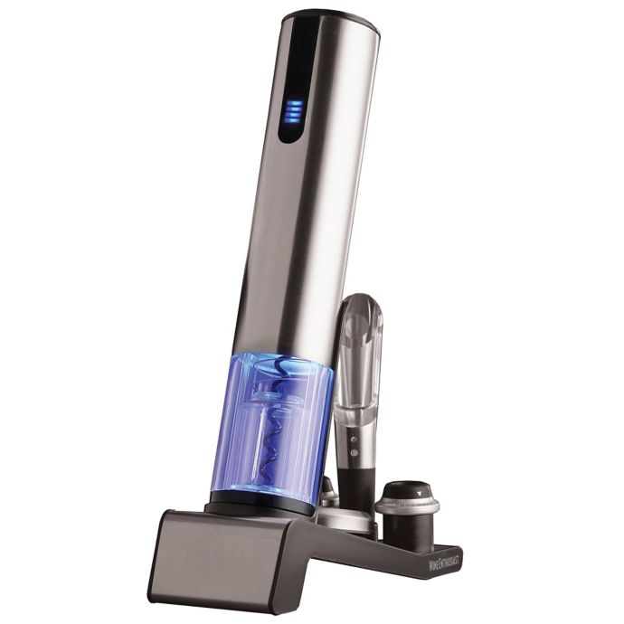 Wine Enthusiast® Electric Automatic Wine Opener and Preserver Bed