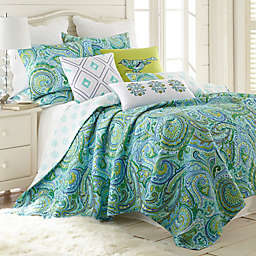 Levtex Home Lahai Reversible King Quilt Set in Teal