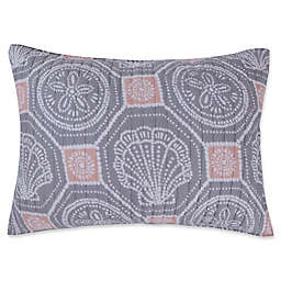Levtex Home Sea Isle King Pillow Sham in Grey/Pink